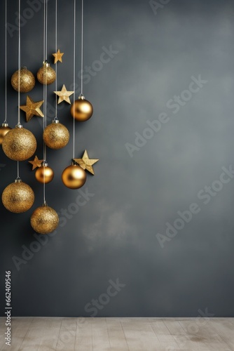 christmas decor with copy space