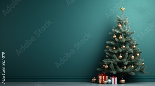 Wallpaper Mural Christmas tree and copy space Torontodigital.ca