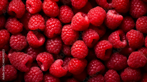 Raspberry background, fresh ripe raspberries
