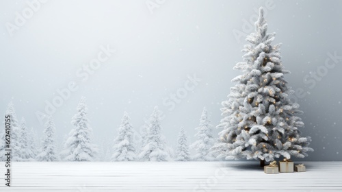 Christmas tree and copy space © ArtCookStudio