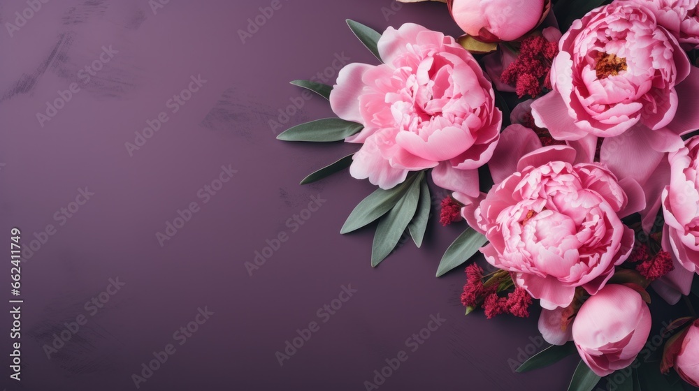 peony flowers with copy space peony flowers with copy space