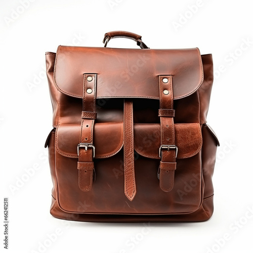 brown leather briefcase generated by AI