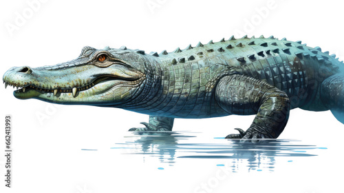 crocodile isolated on transparent background © DX