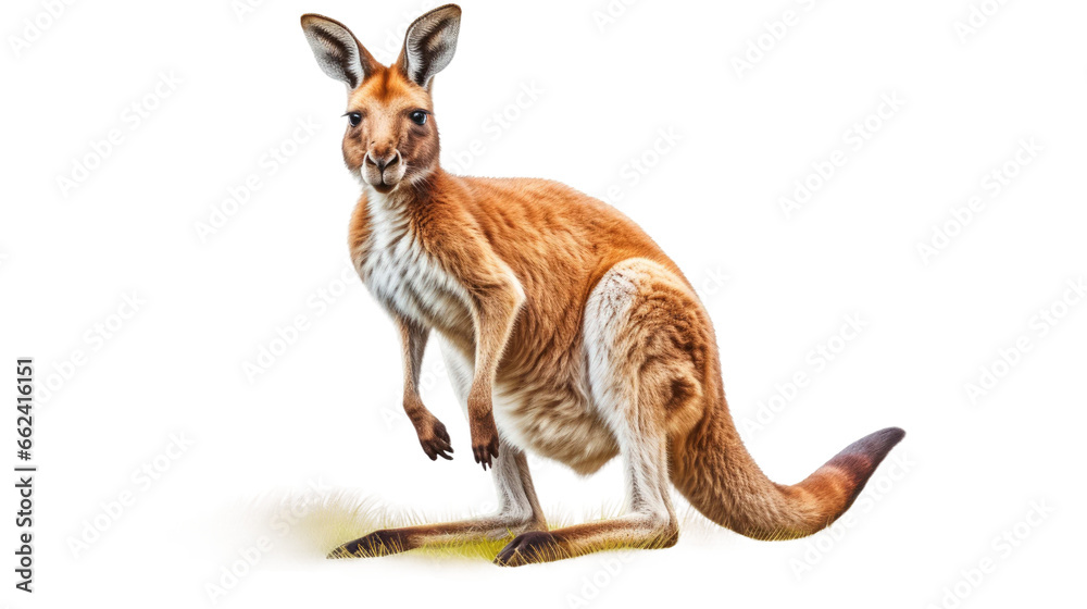 Fototapeta premium kangaroo standing isolated on transparent background