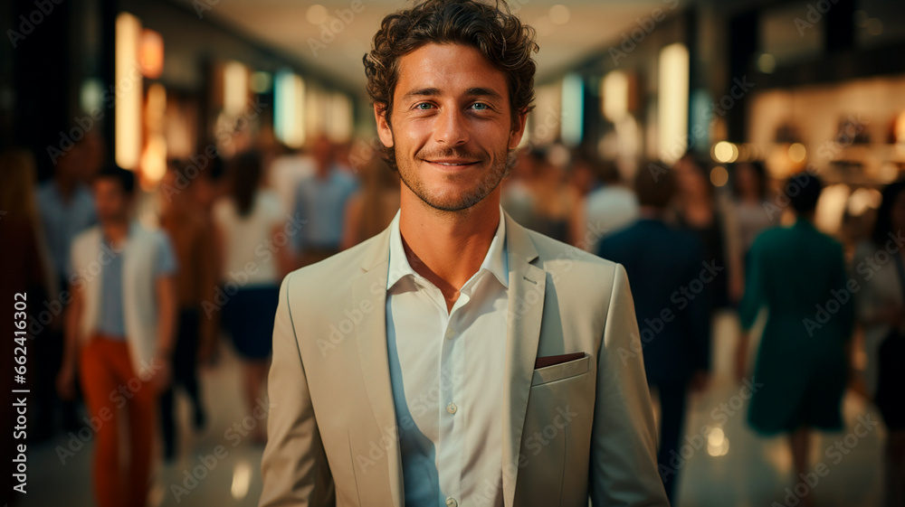 portrait of a handsome man in the mall portrait of a handsome man in the mall