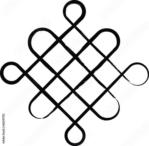 Endless Knot hand drawn vector illustration