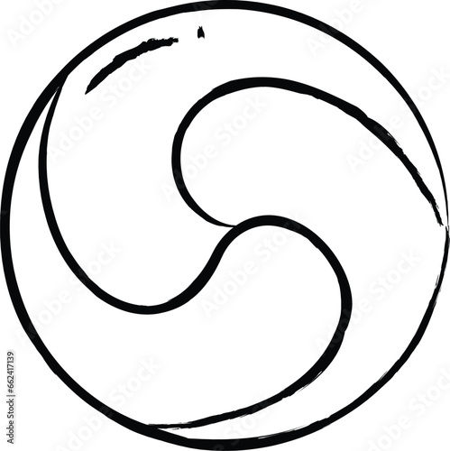 Gankyil hand drawn vector illustration