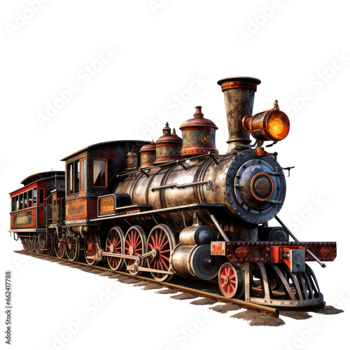 old train on transparent background