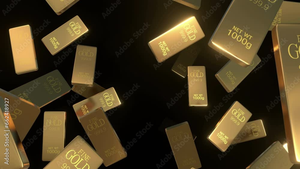 Gold Bars Tunnel Background Loop