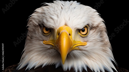 Portrait of Bald eagle head. AI generated image