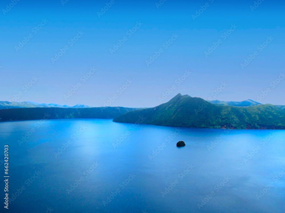 摩周湖第三展望台からの景色 北海道弟子屈町 日本の湖 摩周湖第三展望台からの景色 北海道弟子屈町 日本の湖
