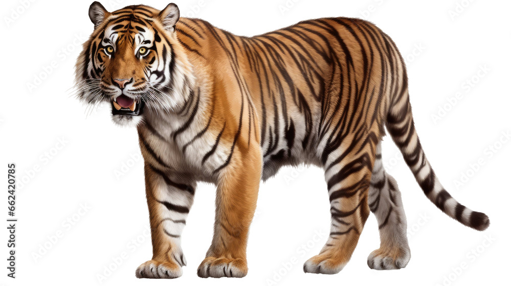  tiger isolated on white background