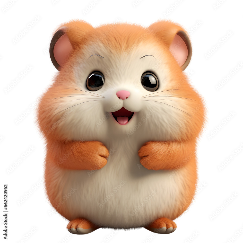 Fototapeta premium Adorable funny chubby cat, ai generative