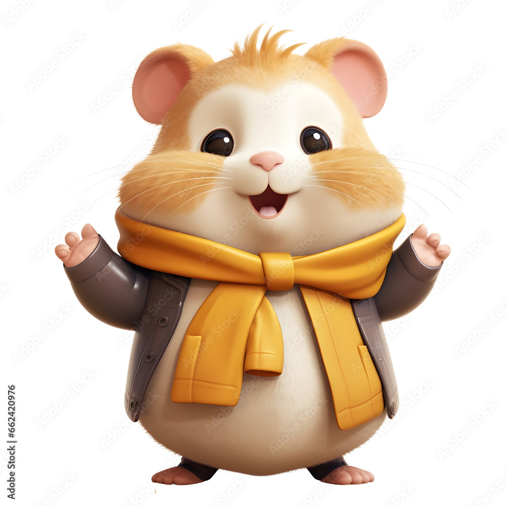 Fototapeta premium Adorable funny chubby cat, ai generative