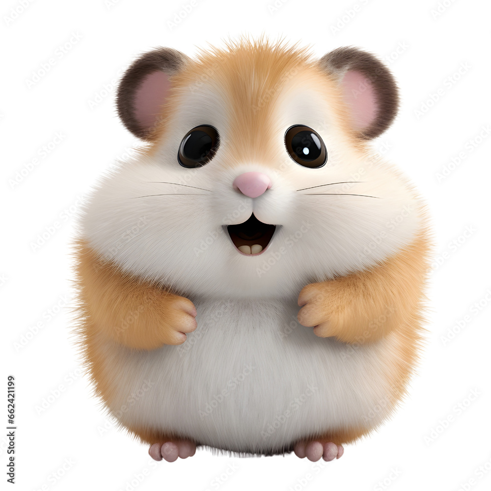 Obraz premium Adorable funny chubby cat, ai generative