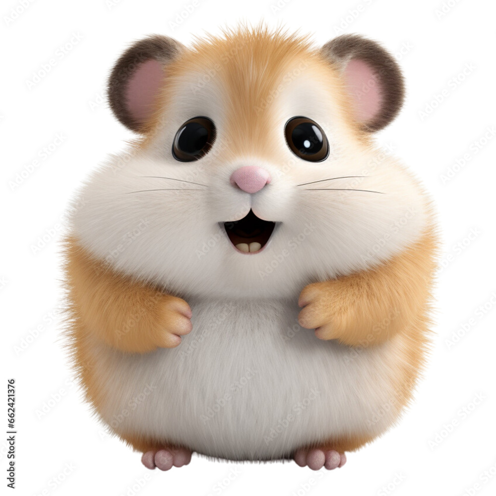 Obraz premium Adorable funny chubby cat, ai generative