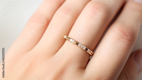 A close-up of a loving couple s hands during a wedding ceremony  symbolizing their love and commitment.