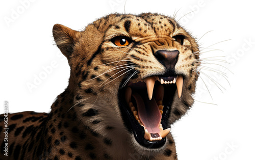 cheetah roar fast on a Clear Surface or PNG Transparent Background.