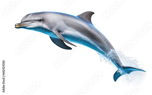 Dolphin s Running Fast In Motion on a Clear Surface or PNG Transparent Background.