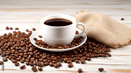 Enjoy the aroma and flavor of fresh brewed coffee with this close-up image, perfect for marketing coffee products.