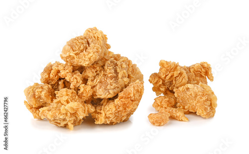 Fried popcorn chicken isolated on transparent background. PNG
