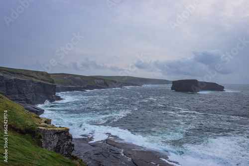 Ireland, Kilkee - September 29 2023 "Wild Atlantic Way scenic road - Kilkee Cliffs"