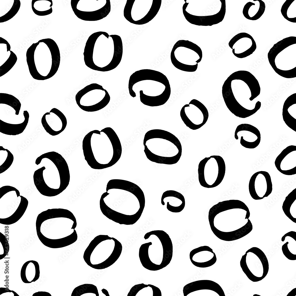 Obraz premium Seamless pattern with sketch circles shape