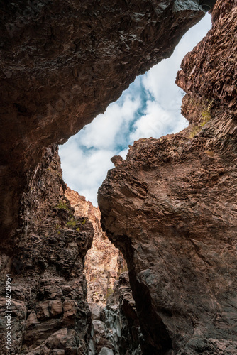 Clouds Peek Through The Top Of The Canyon In The Upper Burro Wash In Big Bend National Park