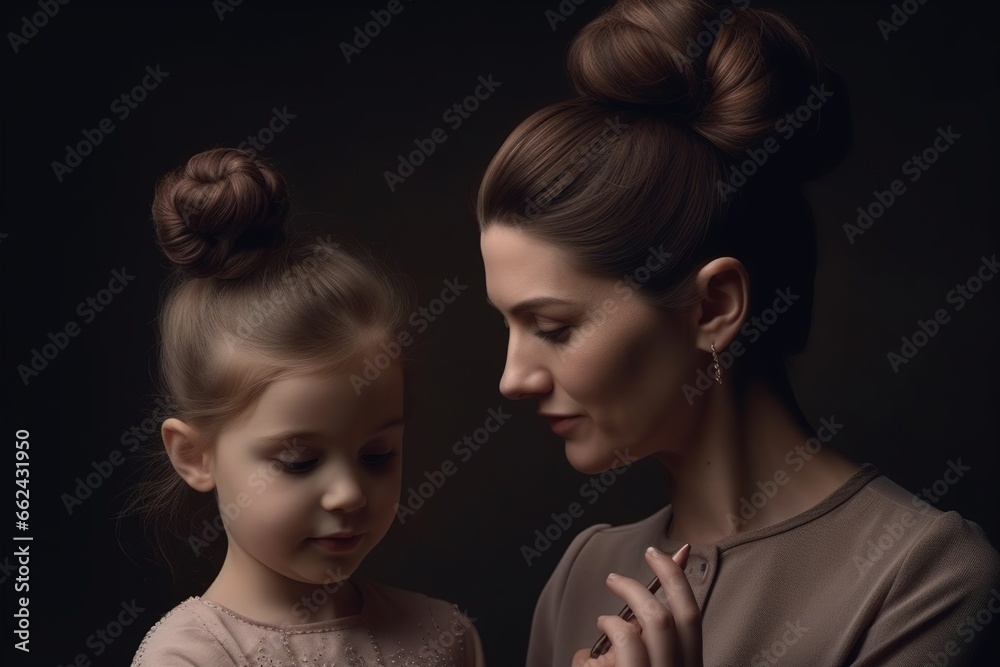 Cute little girl in dark room Cute little girl in dark room