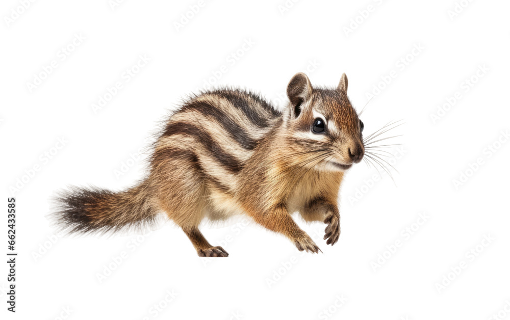 Numbat Running From Hunter with Passion on a Clear Surface or PNG Transparent Background.