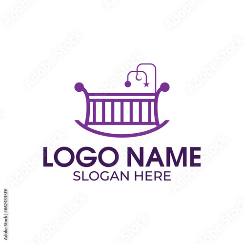 baby crib logo design