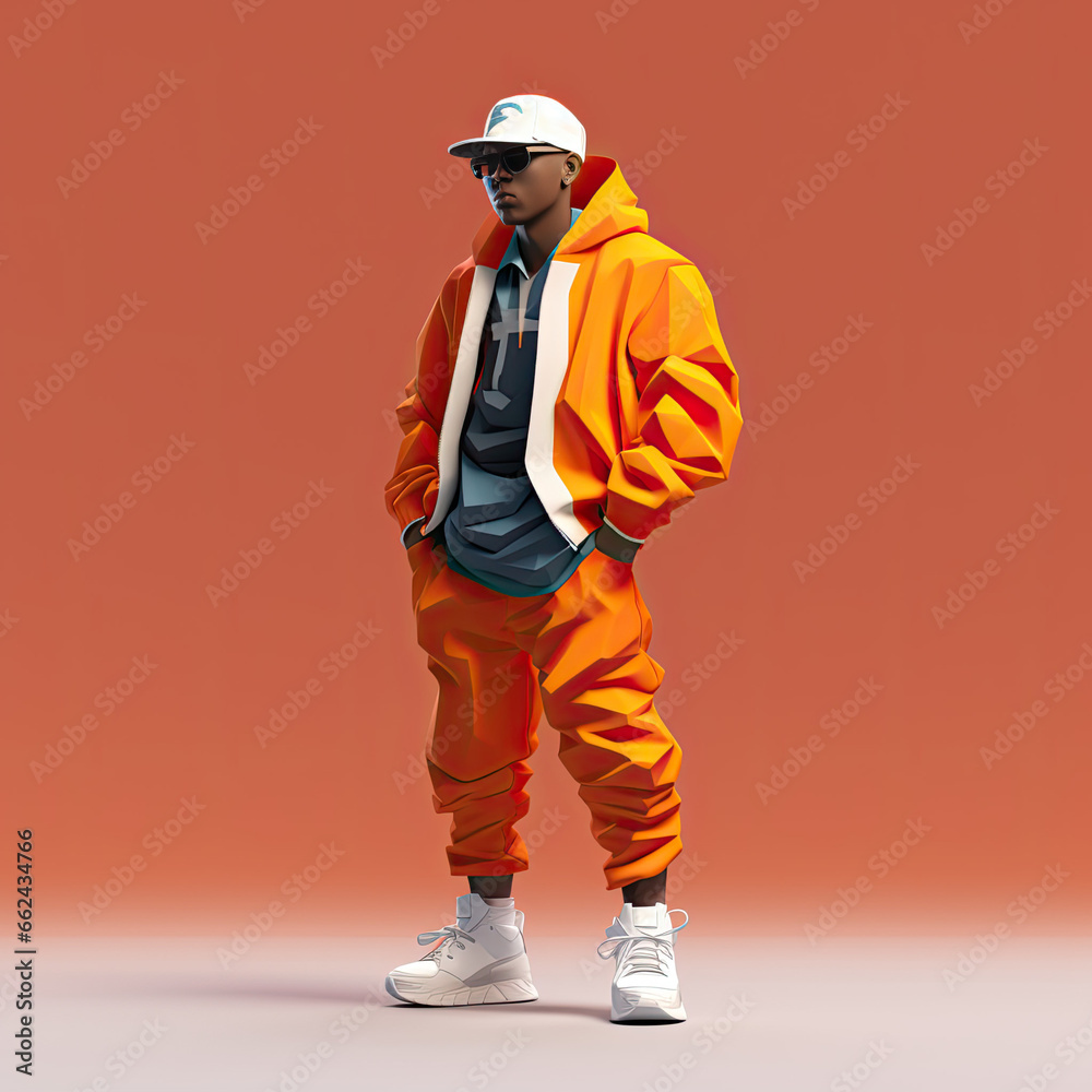 minimalist Hype Beast Cartoon Illustration on a Plain Background minimalist Hype Beast Cartoon Illustration on a Plain Background