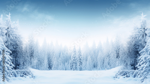 Clean and Simple Winter Frame Illustration © M.Gierczyk