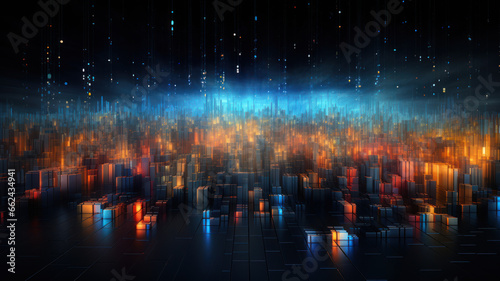 Data Technology Seamless Background  Abstract Digital Network