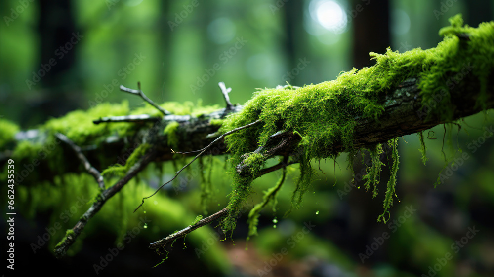 Moss on a tree in the forest. Shallow depth of field. Moss on a tree in the forest. Shallow depth of field.