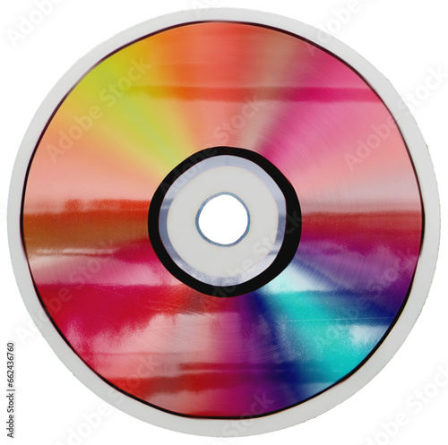 shiny paper plastic sticker of round cd rom, png asset. photo