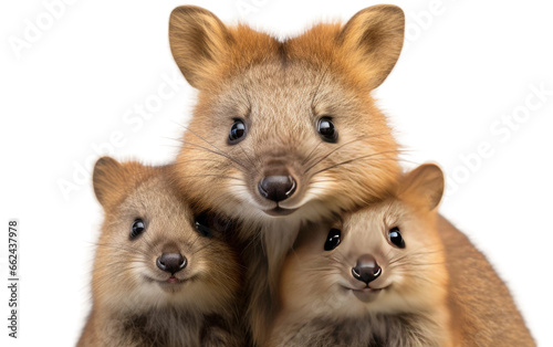 Quokka Running Wild with Love on a Clear Surface or PNG Transparent Background.