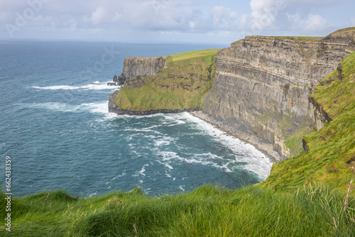 Ireland, Lislorkan - September 29 2023 "Wild Atlantic Way scenic road - Cliffs of Moher"