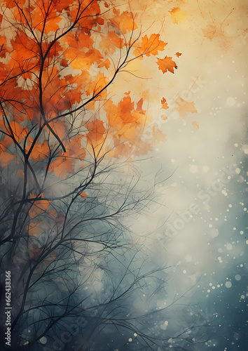 autumn themed background, abstract and artistic fall overlay