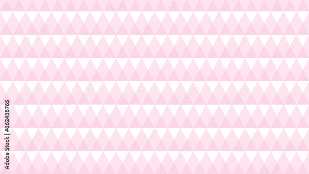 Pink striped background with triangles