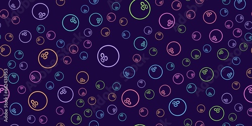 seamless pattern ball glowing desktop icon, neon bowling ball sticker, neon skittles figure, glowing figure, neon geometrical figures 