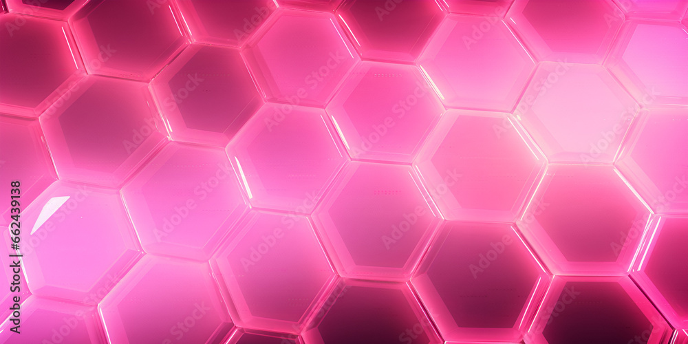 Pink digital hexagon abstract background Pink digital hexagon abstract background
