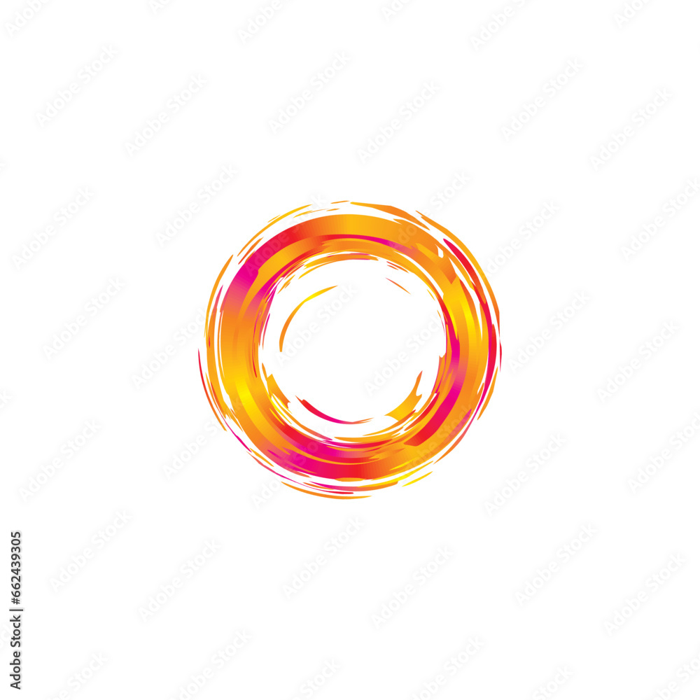 Brush letter O circle Logo design showcasing a hand-brushed letter O enclosed in a circle for an artistic and organic feel, logo design editable vector band identity. Brush letter O circle Logo design showcasing a hand-brushed letter O enclosed in a circle for an artistic and organic feel, logo design editable vector band identity.