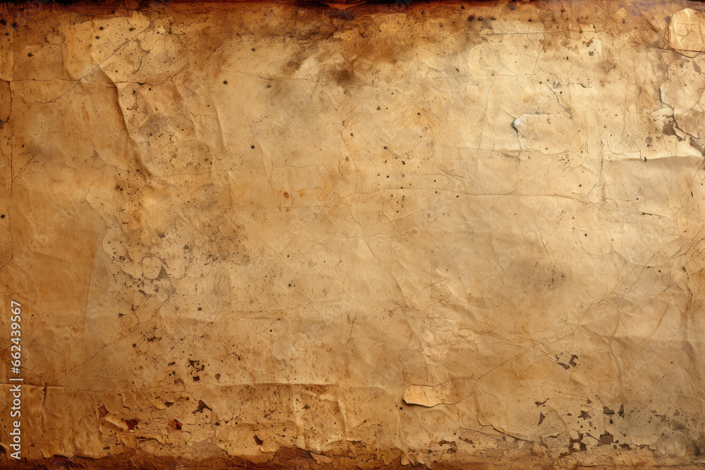 Old worn paper, vintage grungy parchment with burnt torn edges