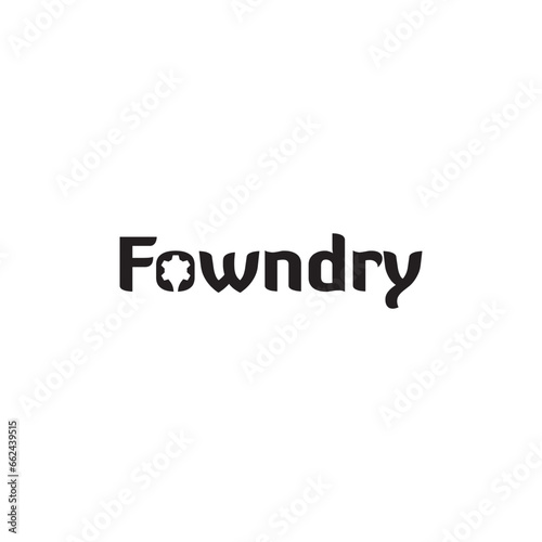 Foundry typography: Logo design that forges a strong brand presence with industrial-inspired typography and refined structure, logo design editable vector band identity