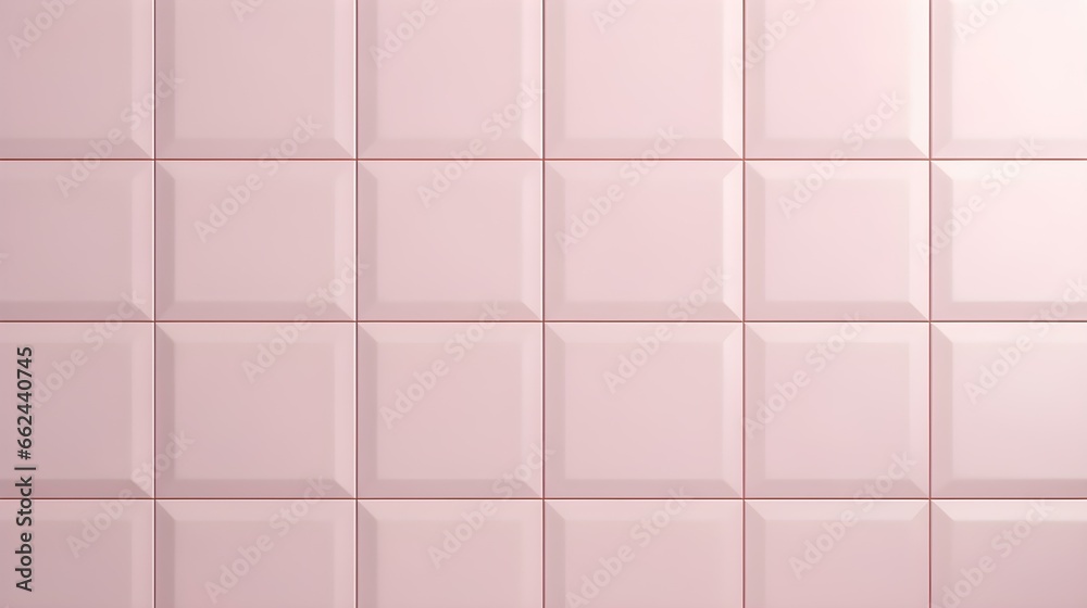 Pattern of Ceramic Tiles in light pink Colors. Top View