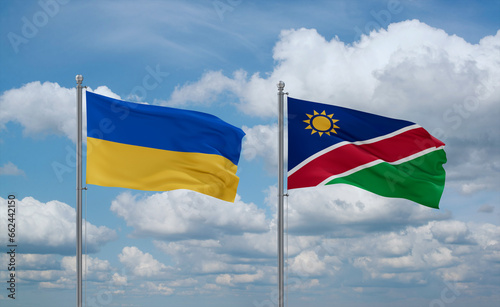 Namibia and Ukraine, country relationship concept