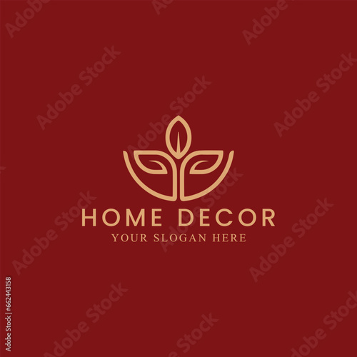 home craft and home decor logo design vector