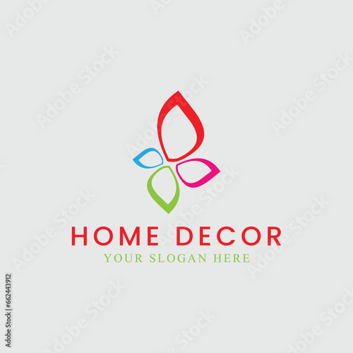 home craft and home decor logo design vector
