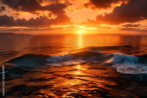 sunset on the sea © MUmar